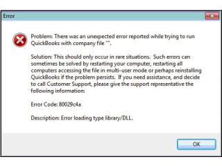 QuickBooks Error Code 80029c4a