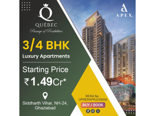 Modern 3 BHK Apartments in Ghaziabad by Apex Quebec