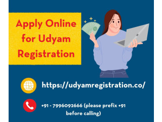 Apply online for udyam Registration